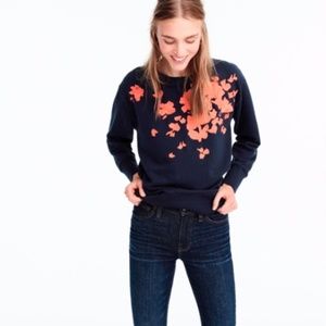 J.Crew Embroidered Flower Sweatshirt H2092